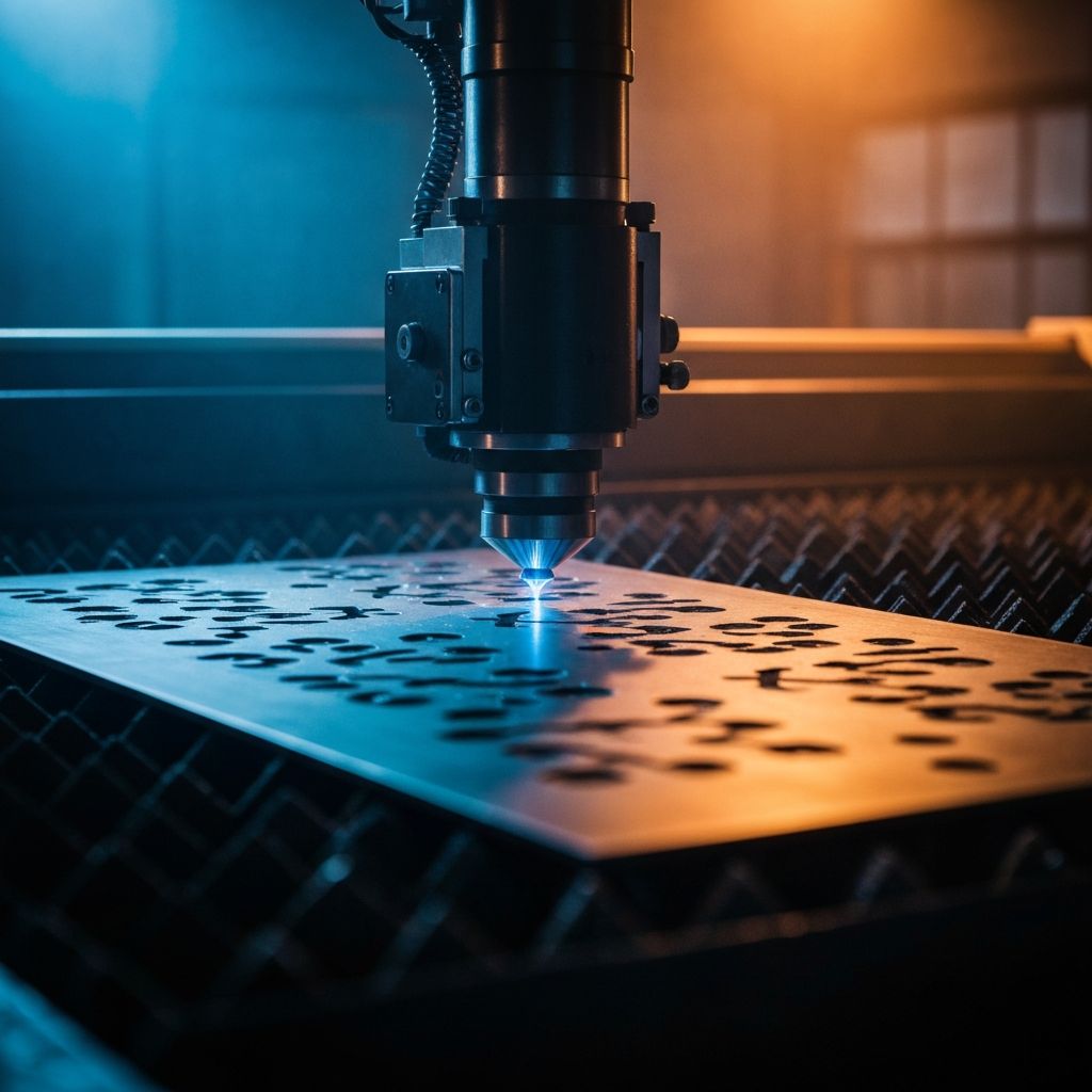 CO2 Lazer kesim makinesi calisiyor